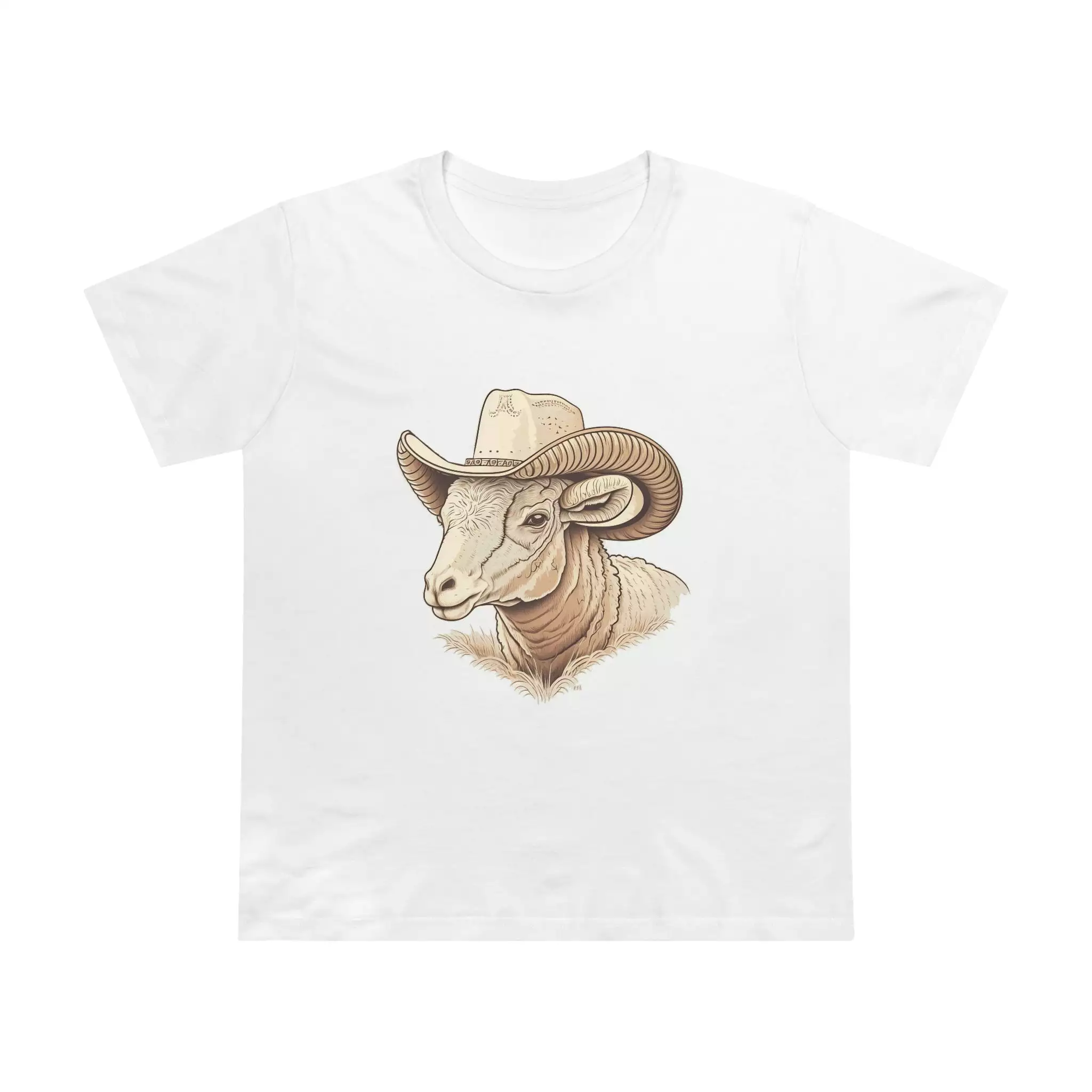 Women’s ram cowboy crew neck t-shirt