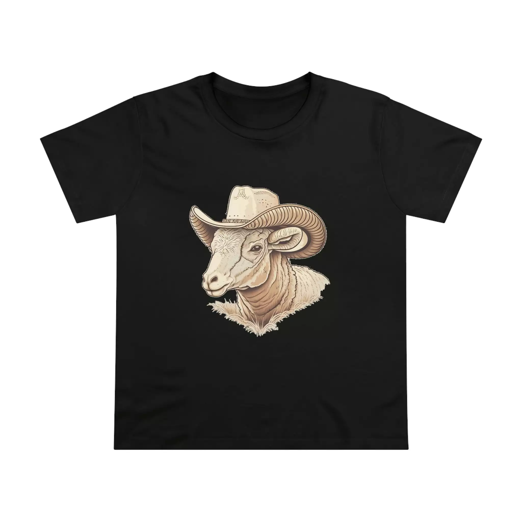 Women’s ram cowboy crew neck t-shirt