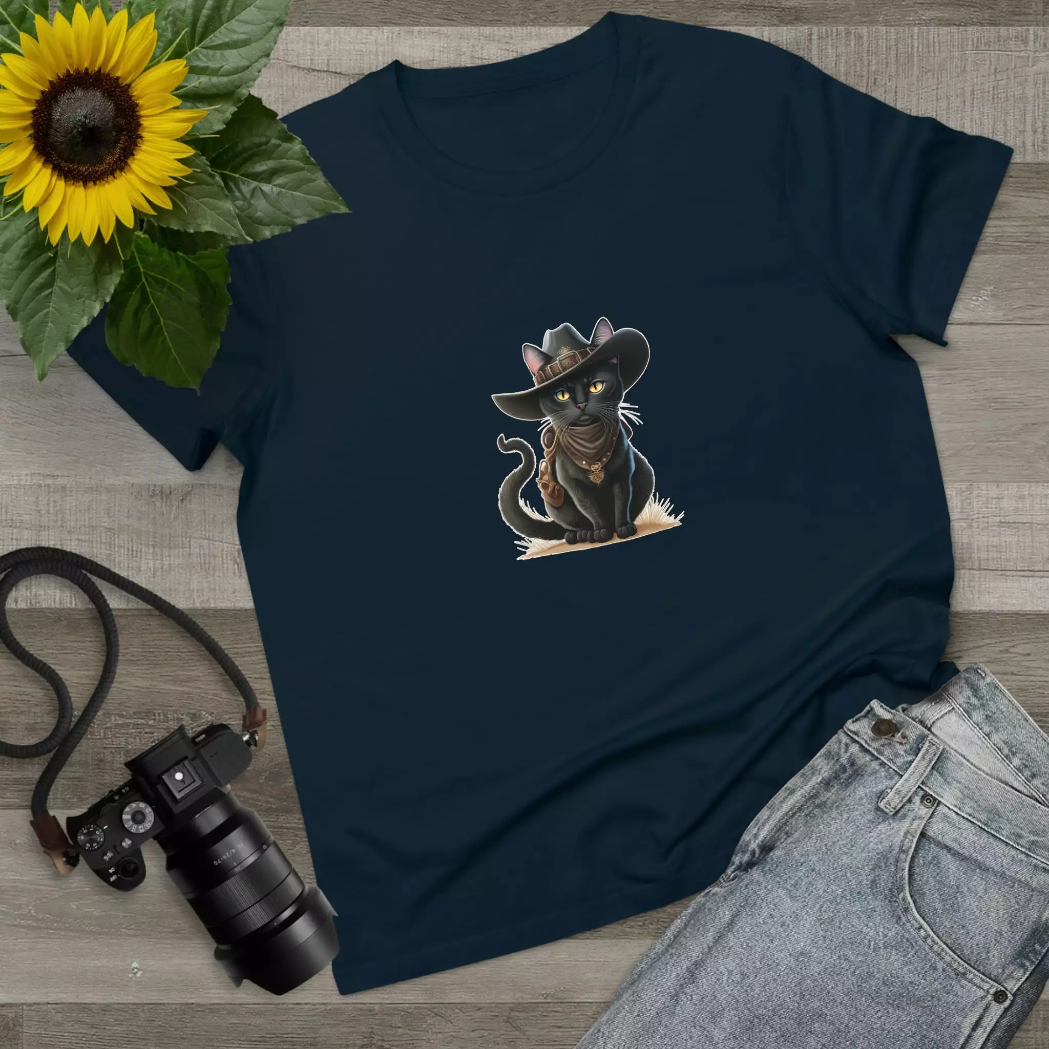 Women's Western Kitty Crew Neck T-shirt