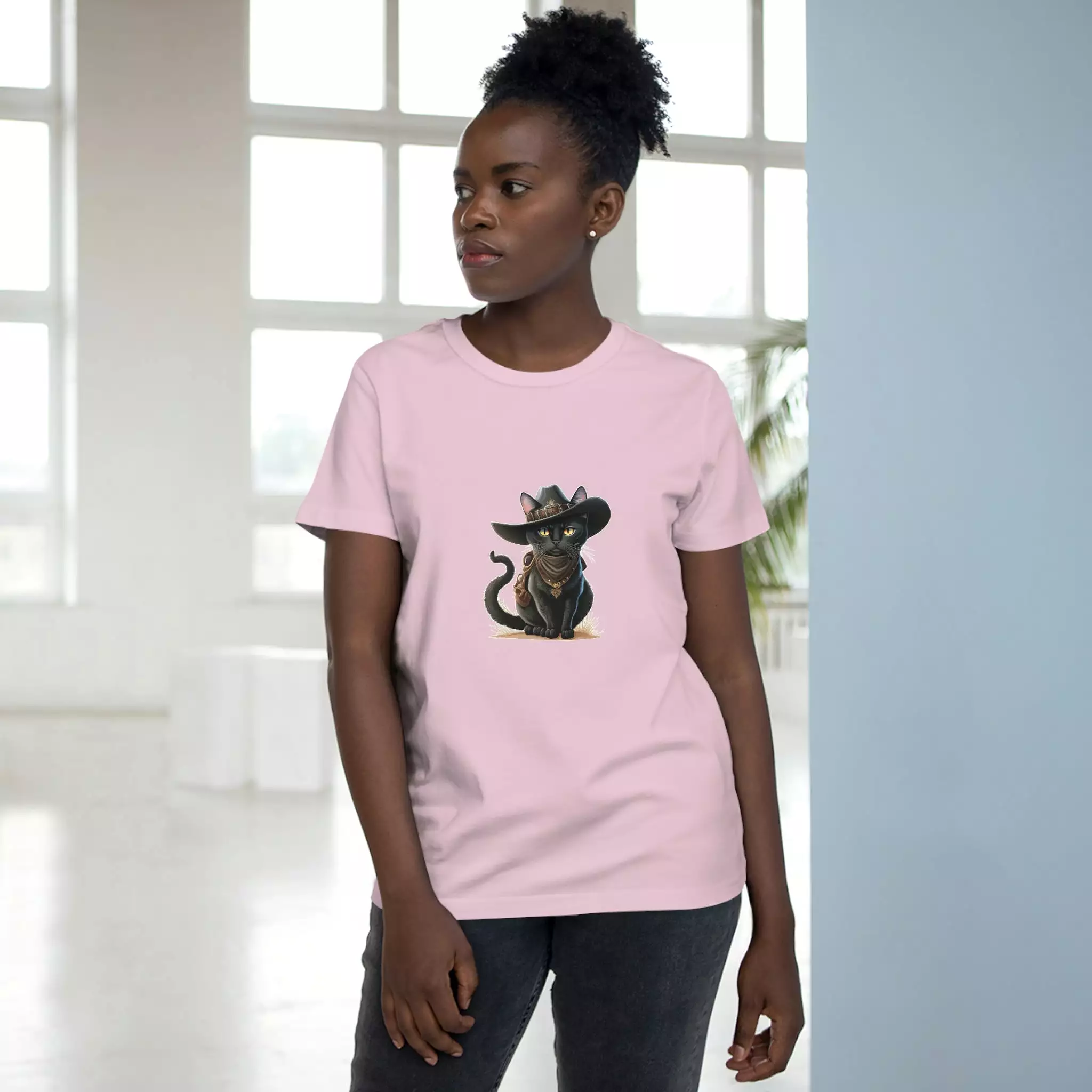 Women's Western Kitty Crew Neck T-shirt