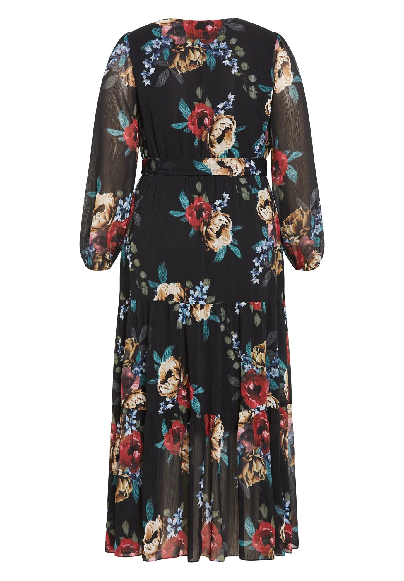 Xander Print Maxi Dress - black