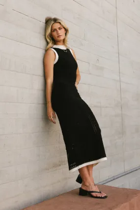 Xavia Knit Maxi Dress in Black