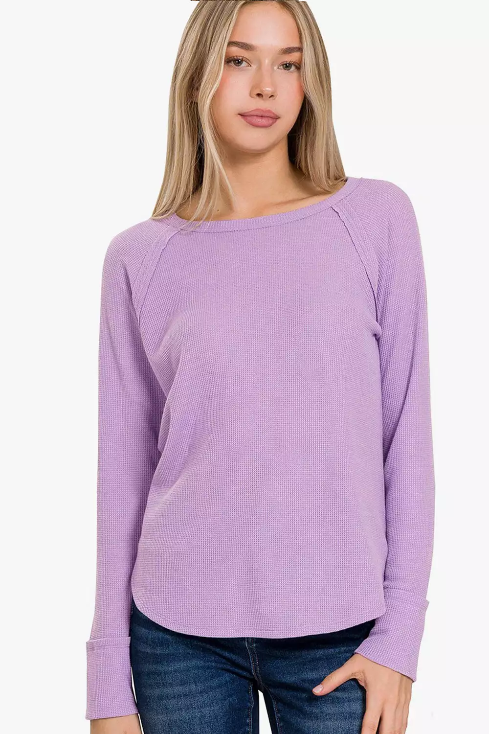 Zenana Waffle Long Sleeve T-Shirt